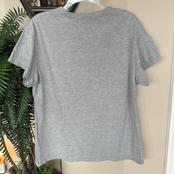 NWOT POL Gray V-Neck Short Sleeved T-Shirt Colorful Eagle Aztec Graphic Cotton - Picture 9 of 12